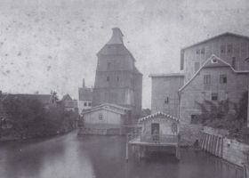 Kunstturm und Wassermühle Artern um 1880